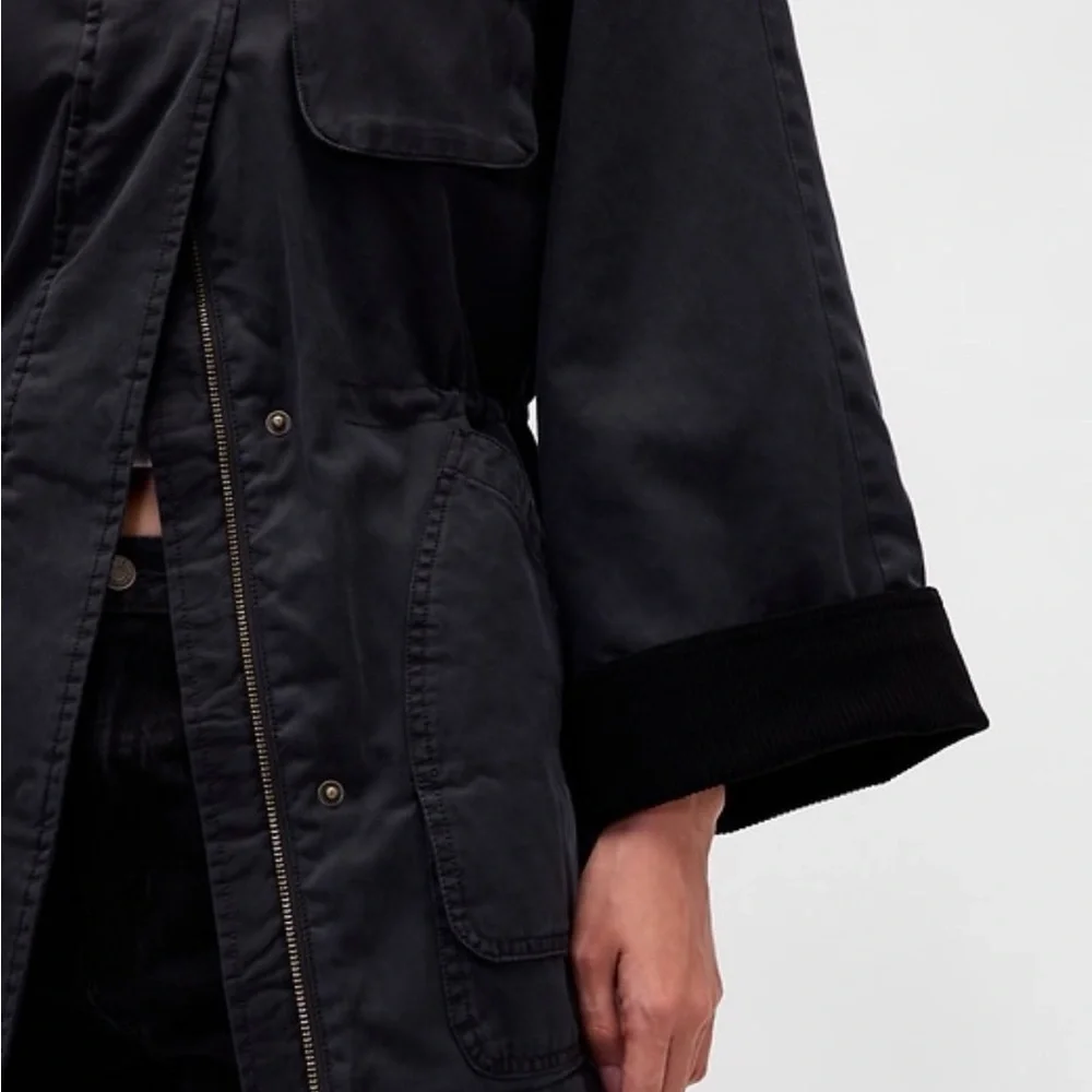 Gap Womens Waxed Barn Jacket, Black, Small - Picture 4 of 4